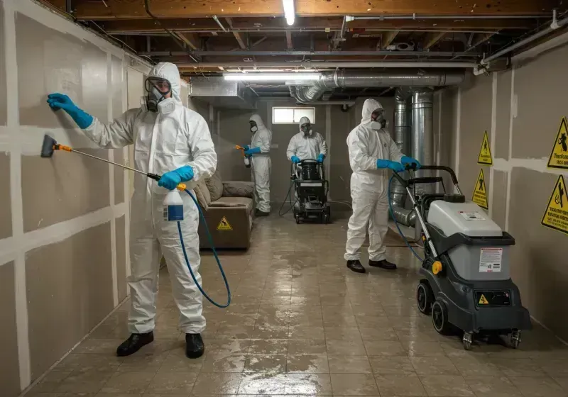 Basement Moisture Removal and Structural Drying process in Windham County, VT